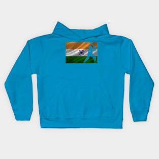 Cricket India Flag Kids Hoodie